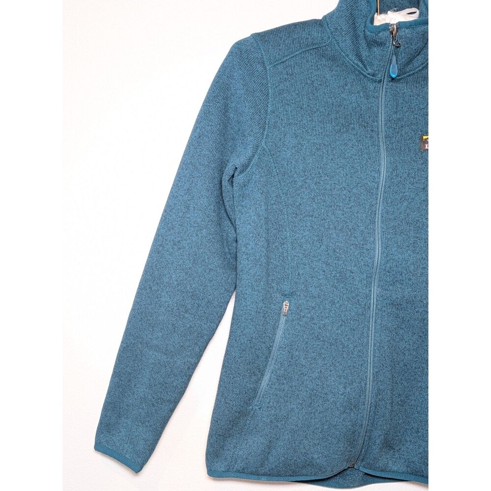 L.L.Bean Sweater Fleece Full-Zip Jacket In Green - Picture 6 of 11